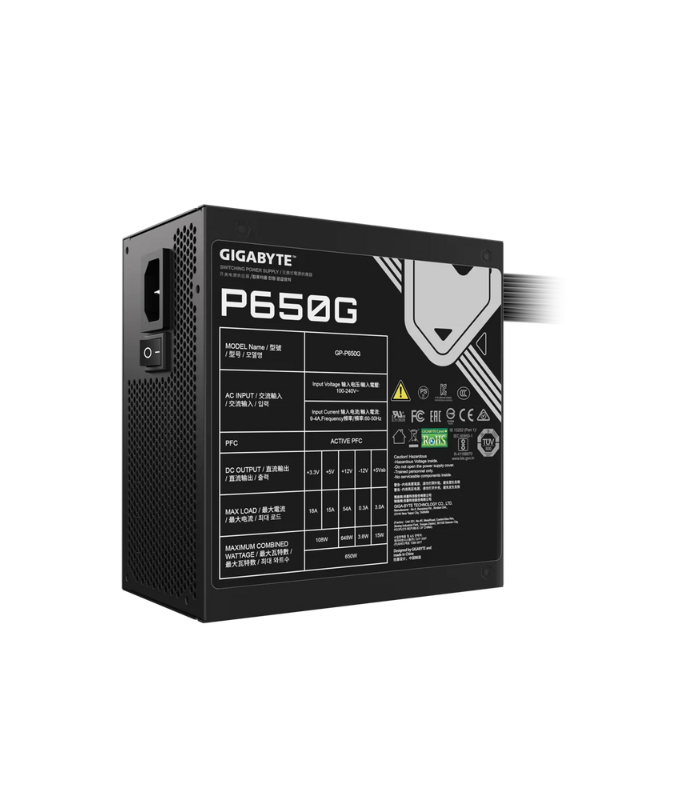 FUENTE GIGABYTE P650G, 80 PLUS GOLD 650W