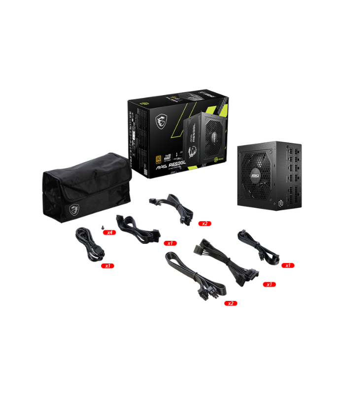 FUENTE DE PODER MSI A650GL MAG, 650W 80 PLUS GOLD FULL MODULAR