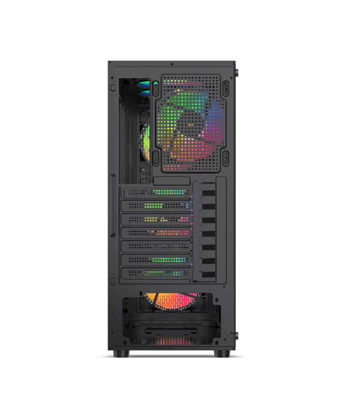 CASE ENK VIBRANT 5005, BLACK, 4 FAN, ARGB