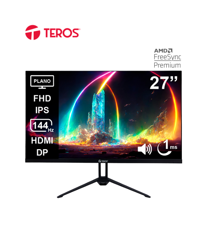 MONITOR TEROS TE-2714S FHD 27 144HZ, 1MS, IPS, Parlantes