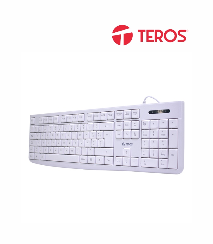 TECLADO OFICINA TEROS TE4069 WHITE