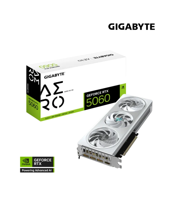GRAFICA GIGABYTE AERO OC RTX 5060 8GB GDDR7 X3 WHITE