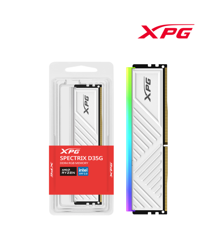 MEM. RAM XPG D35G 8GB DDR4 3200MHz RGB WHITE