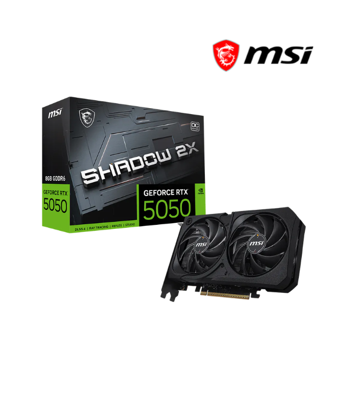 TARJETA DE VIDEO, MSI SHADOW 2X, RTX 5050 8GB GDDR7 OC BLACK