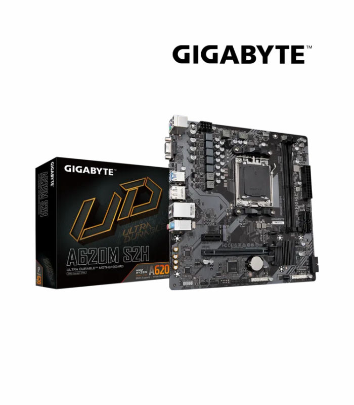 PLACA MADRE GIGABYTE A620M S2H AM5 D5 mATX