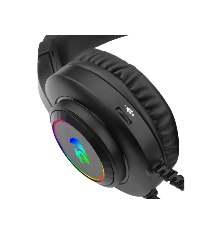 AUDIFONO GAMER REDRAGON HYLAS (H260RGB), MICROFONO OMNIDIRECCIONAL, RGB, BLACK