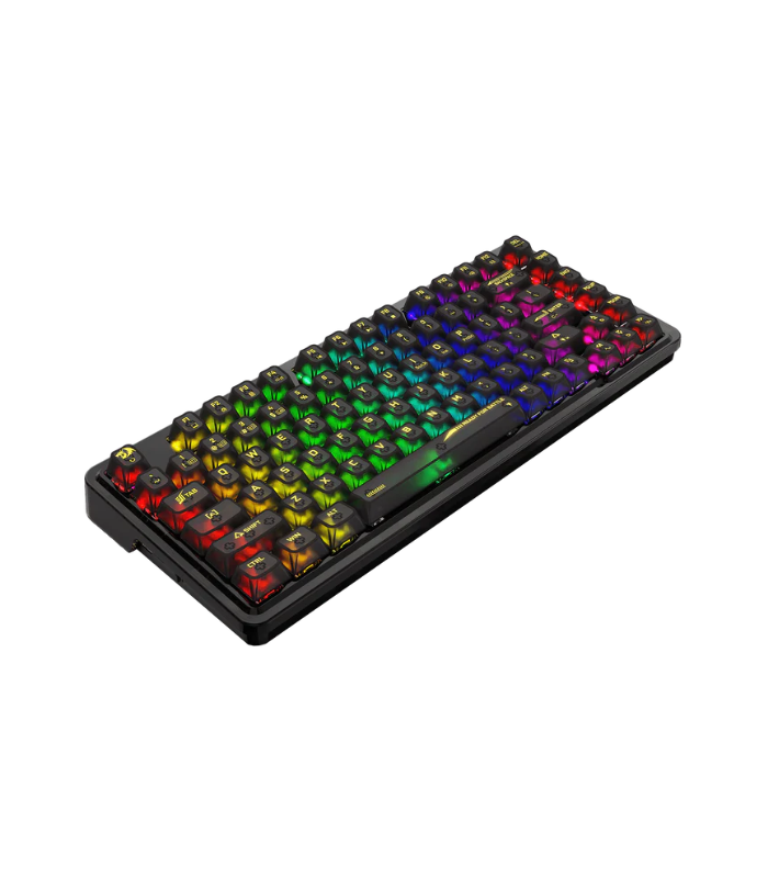 TECLADO REDRAGON ELF PRO K649CTB, INALAMBRICO, SW-CRYSTAL, RGB BLACK, INGLES