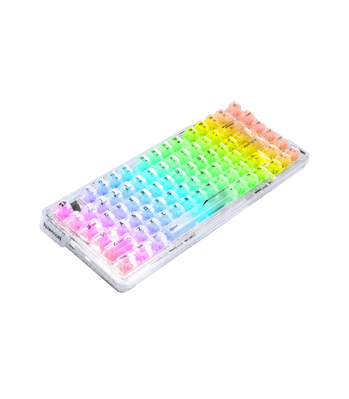 TECLADO REDRAGON ELF PRO K649CT, INALAMBRICO, SW-CRYSTAL, RGB, WHITE, INGLES