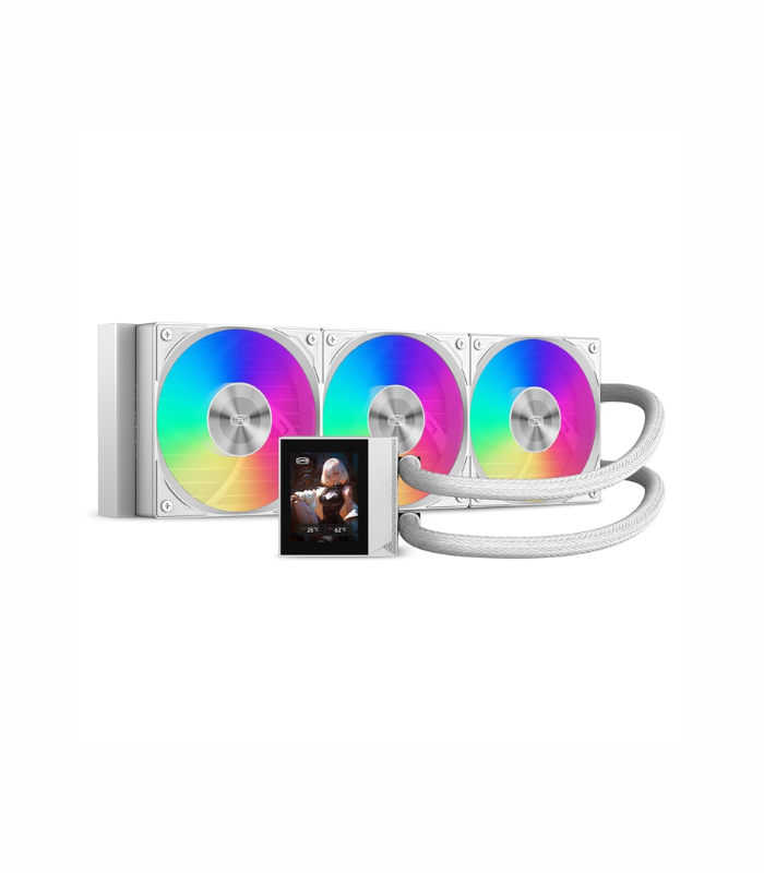 REFRIGERACION LIQUIDA CPS DC360, ARGB, PANTALLA 2.4P, IPS, 3FAN WHITE
