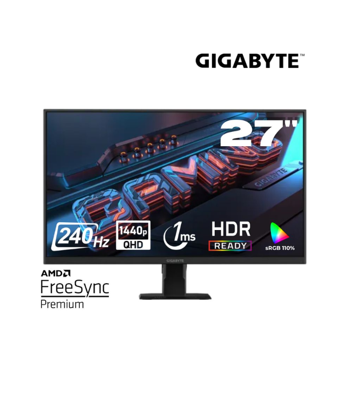 MONITOR GIGABYTE GS27Q X 27 IPS 2K QHD 240HZ 1MS HDMI/DP 110% sRGB