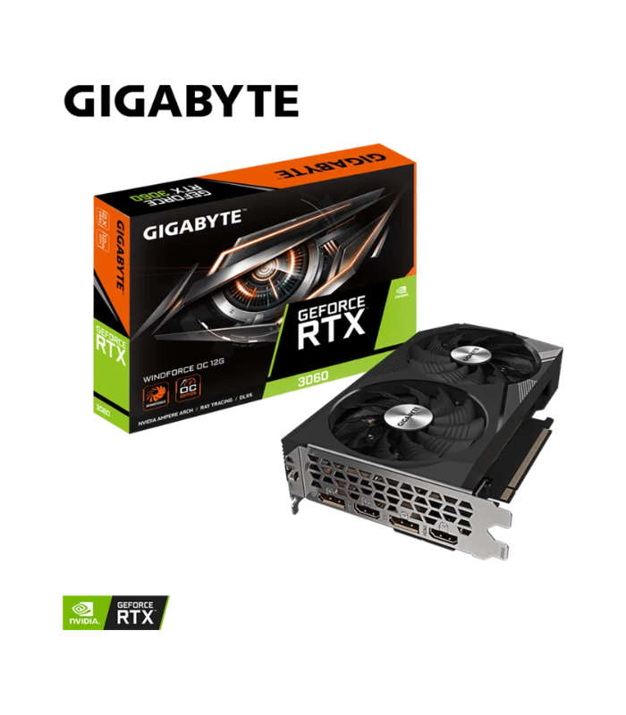 TARJETA DE VIDEO GIGABYTE RTX 3060 12GB WINDFORCE OC 2X GDDR6