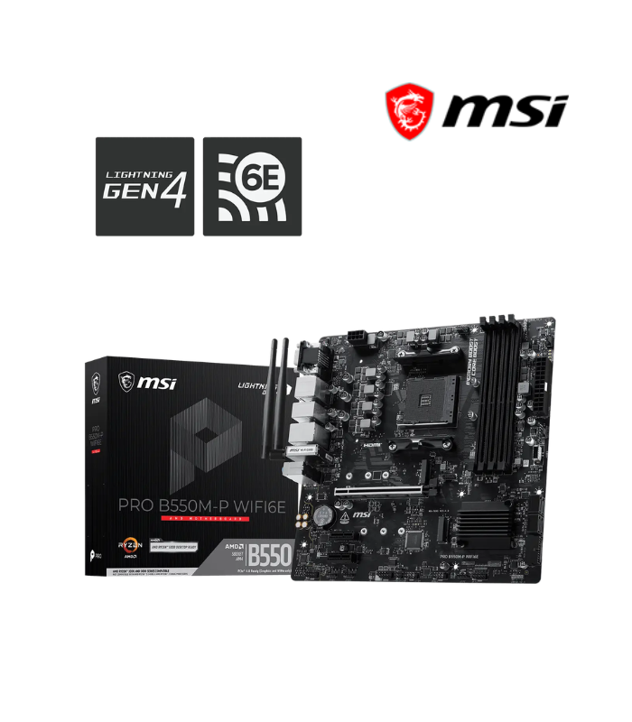 PLACA MADRE MSI PRO B550M-P WIFI6E AM4 WIFI/BLUETOOTH