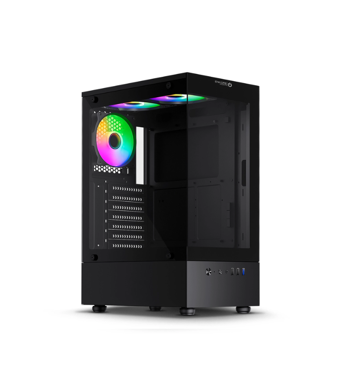 CASE ENK VALENTE ENC 5011, 3FAN RGB Micro ATX / Mini ITX