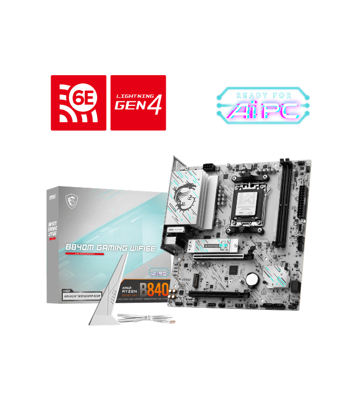 PLACA MADRE MSI B840M GAMING WIFI6E AMD AM5 DDR5