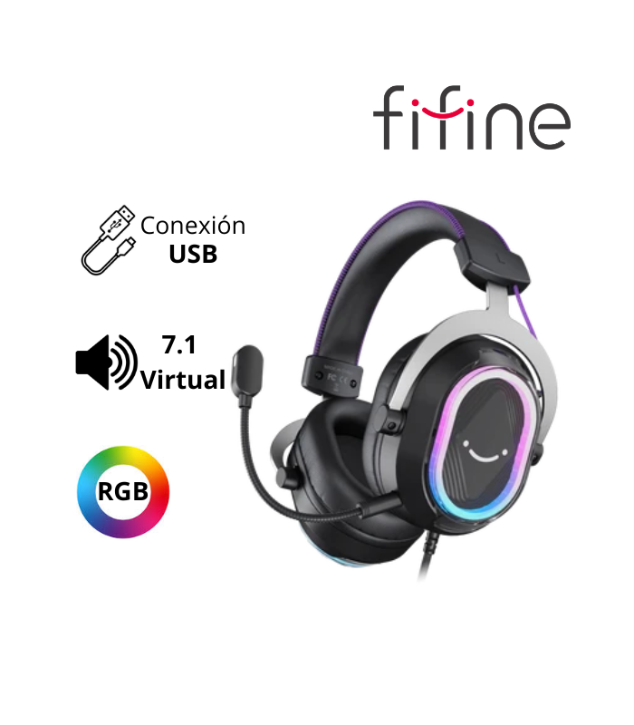 AUDIFONO GAMER FIFINE H13 RGB BLACK