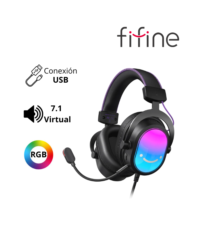 AUDIFONO GAMER FIFINE H16 RGB BLACK