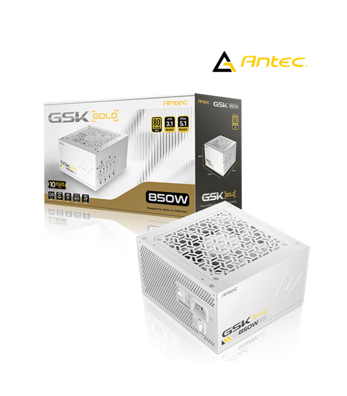 FUENTE DE PODER ANTEC GSK GB 850W 80+ GOLD FM, WHITE