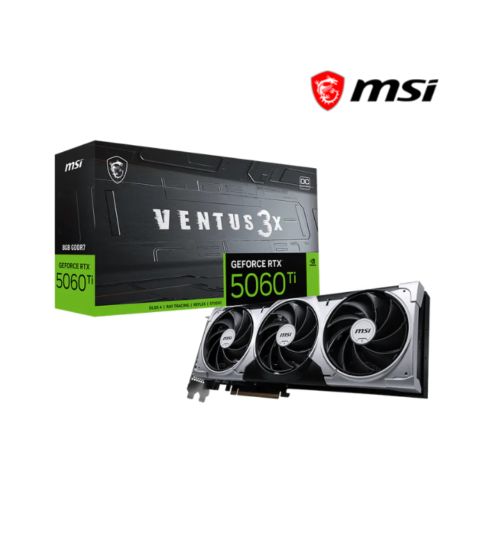 TARJETA DE VIDEO MSI RTX 5060 TI 8GB VENTUS X3 FAN GDDR7