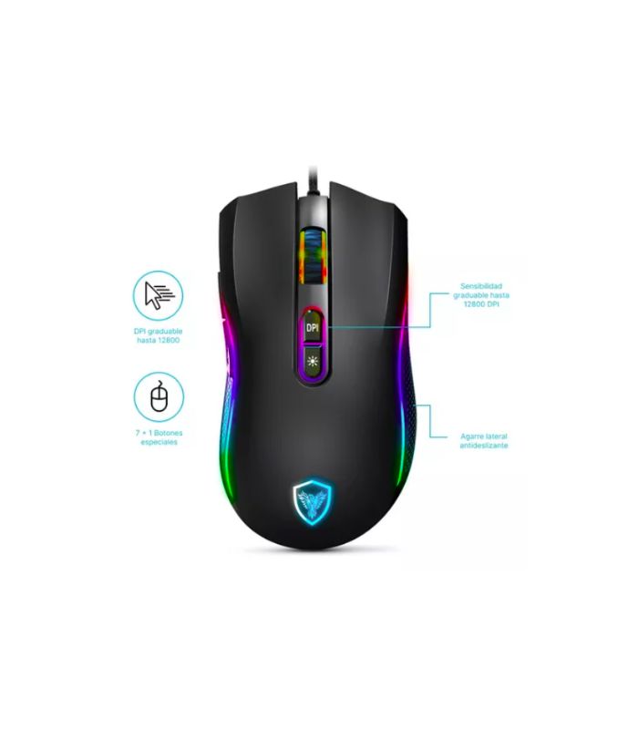MOUSE MICRONICS KRIPTON GM800 LED- RGB, 12K DPI (MIC-GM800)--