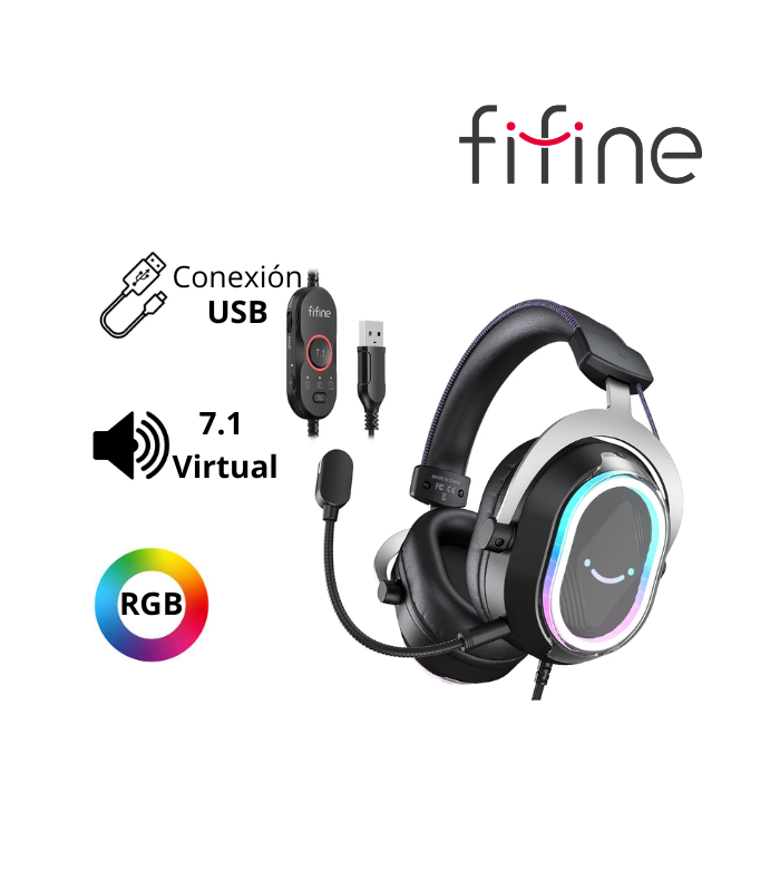 AUDIFONO GAMER FIFINE H13 RGB BLACK