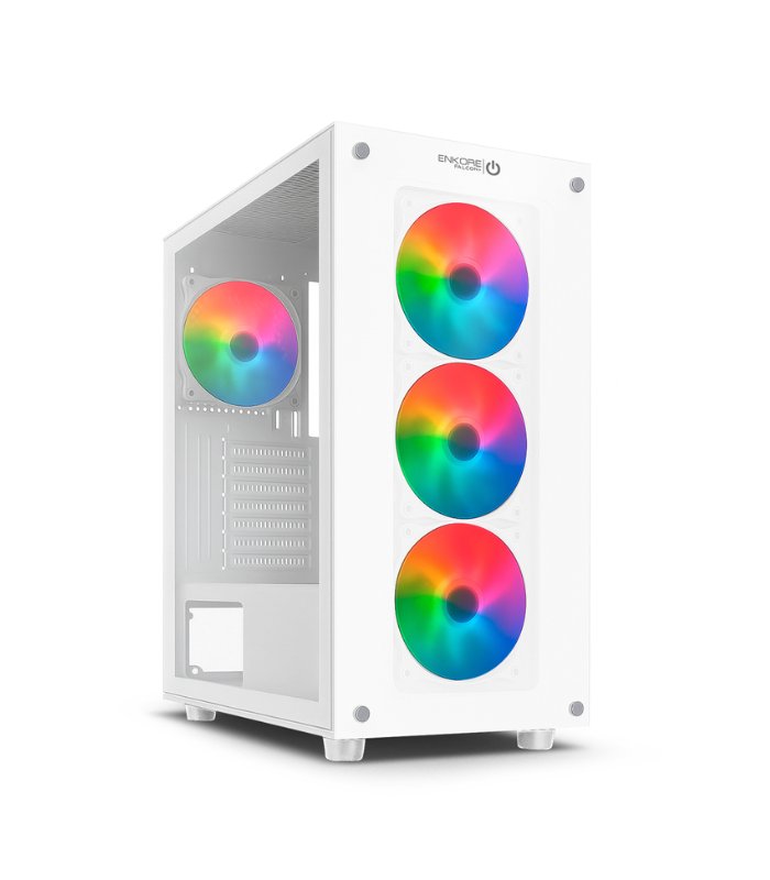 CASE ENK FALCON 5000W, 4 FAN ARGB, ATX, WHITE