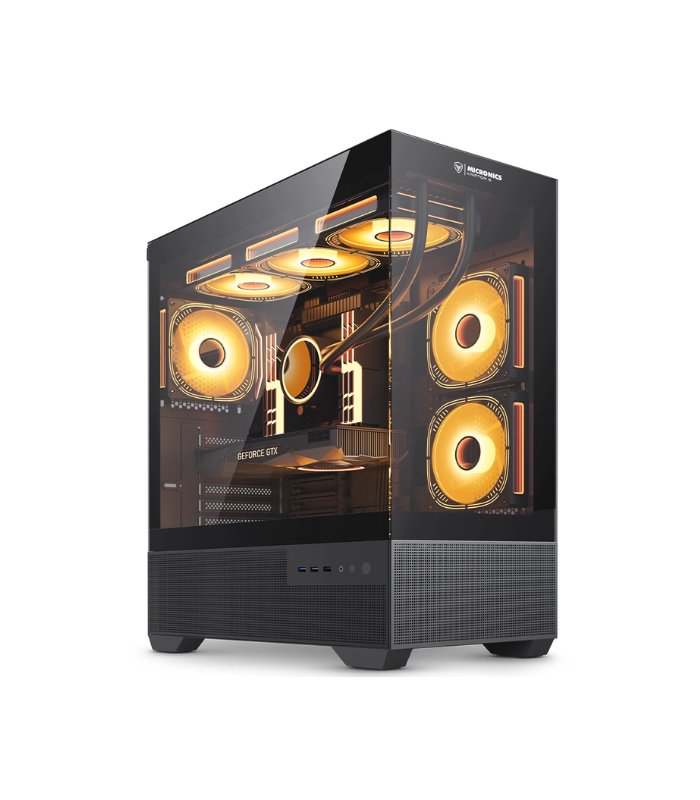 CASE GAMER KRIPTON MIC GC800W, ARGB , 6FAN, S/F BLACK