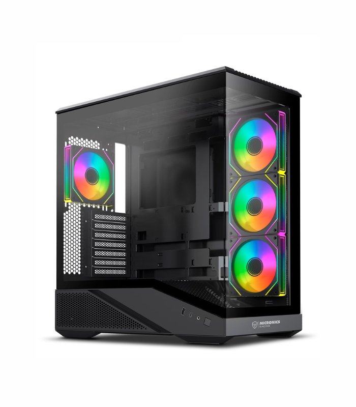 CASE GAMER MICRONICS RACING FC1007B 4FAN ARGB CON TIPO C