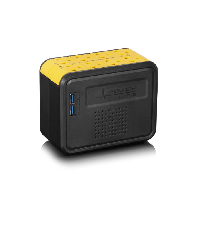 ESTABILIZADOR POWER LITE ALTAIR 1100V/550W, 8 SALIDAS, 2 USB