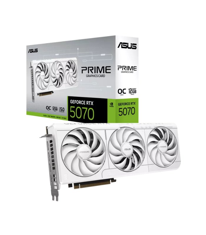 GRAFICA ASUS PRIME GEFORCE RTX 5070 12GB OC GDDR7 x3FAN WHITE