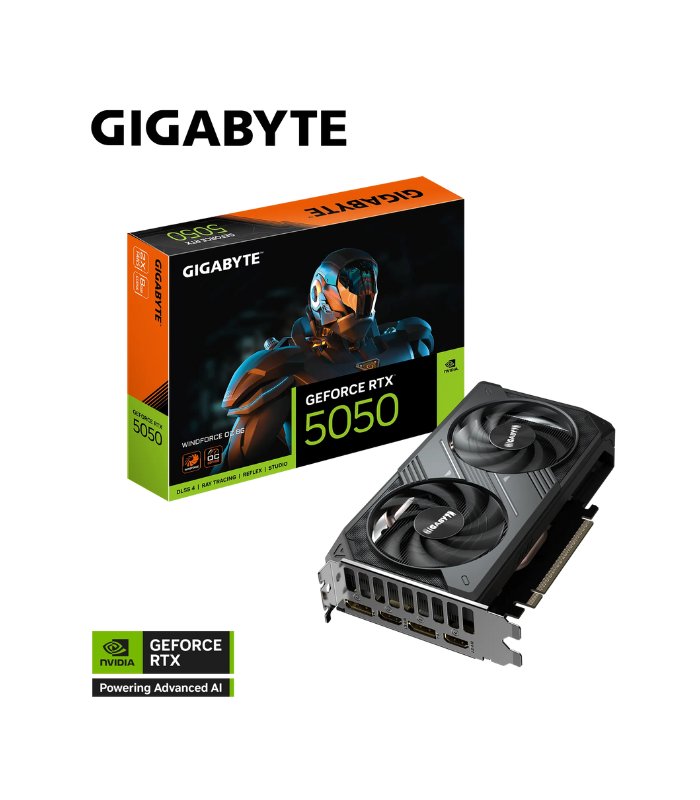 GRAFICA GIGABYTE RTX 5050 8GB WINDFORCE OC, GDDR6