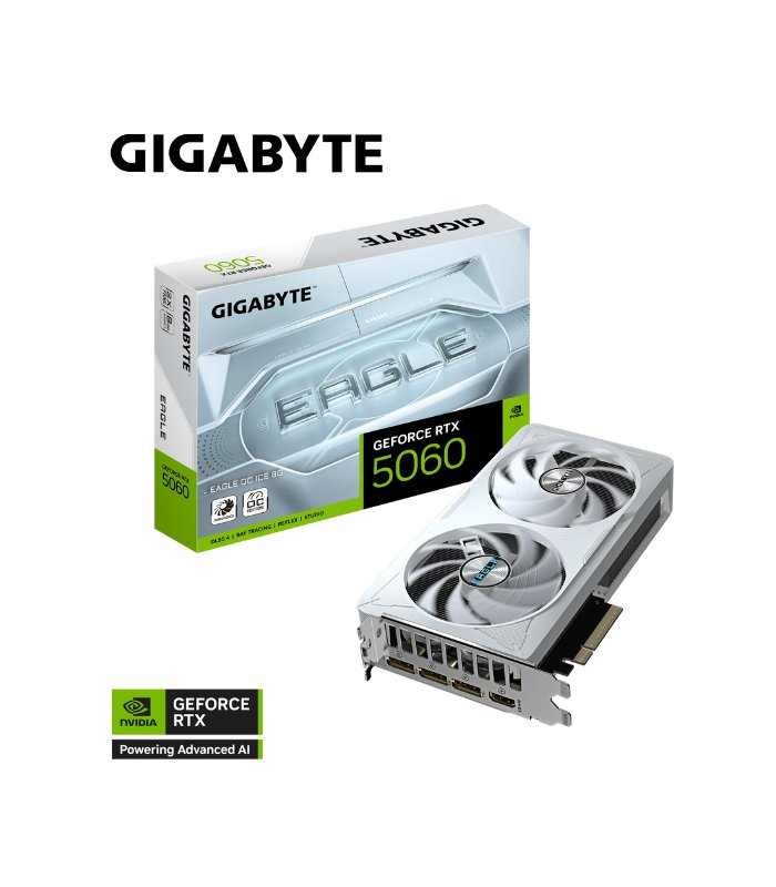 GRAFICA GIGABYTE RTX 5060 EAGLE ICE OC 8GB, X2FAN, GDDR7