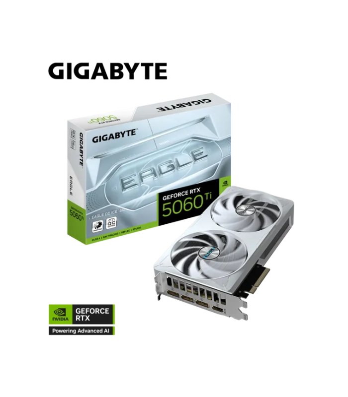 GRAFICA GIGABYTE RTX 5060 Ti EAGLE ICE OC 16GB, X2FAN, GDDR7