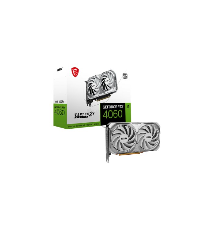 GRAFICA MSI RTX 4060 VENTUS 2X WHITE OC