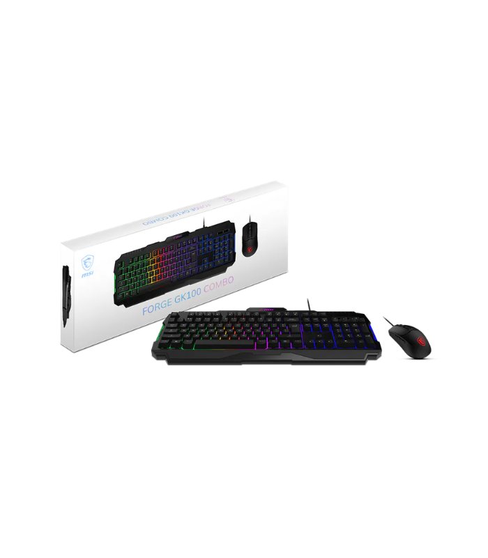 KIT TECLADO Y MOUSE MSI FORGE GK100 RGB