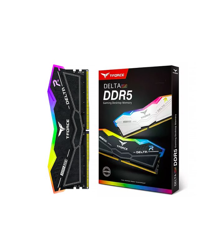 MEM. RAM TEAMGROUP T-FORCE DELTA RGB, BLACK, 16GB DDR5 5600MHZ