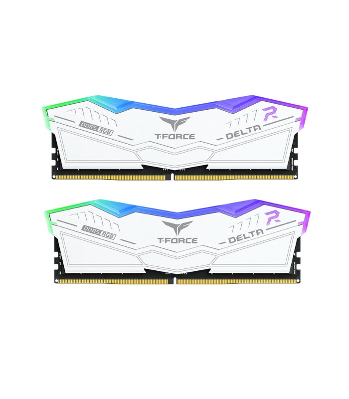 MEM. RAM TEAMGROUP T-FORCE DELTA RGB, 32GB (2x16gb) DDR5 6000Mhz WHITE