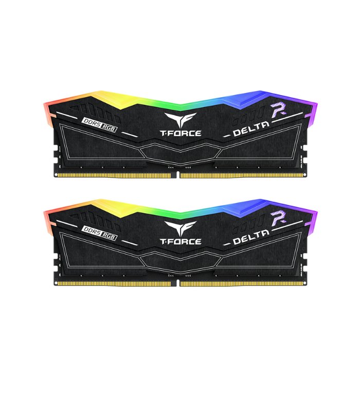 MEM. RAM TEAMGROUP T-FORCE DELTA RGB, 64GB (2x32gb) DDR5 6000Mhz BLACK