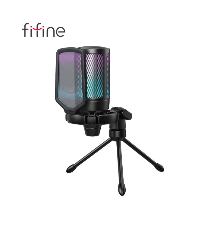 MICROFONO FIFINE A6V RGB, CONDENSADOR, BLUE