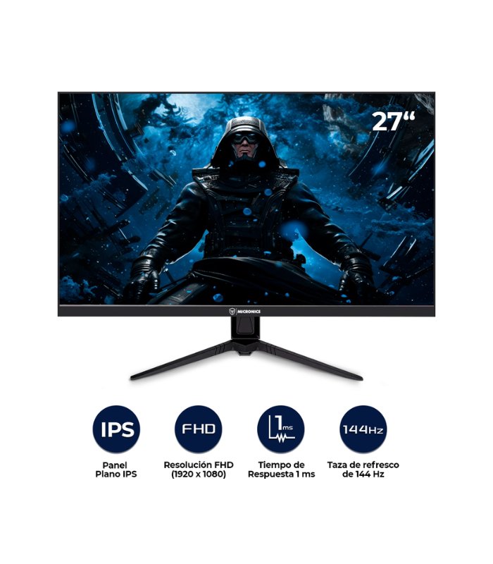 MONITOR GAMER MIC FENIX MF27FF-144, 27P FHD, 144HZ, 1MS