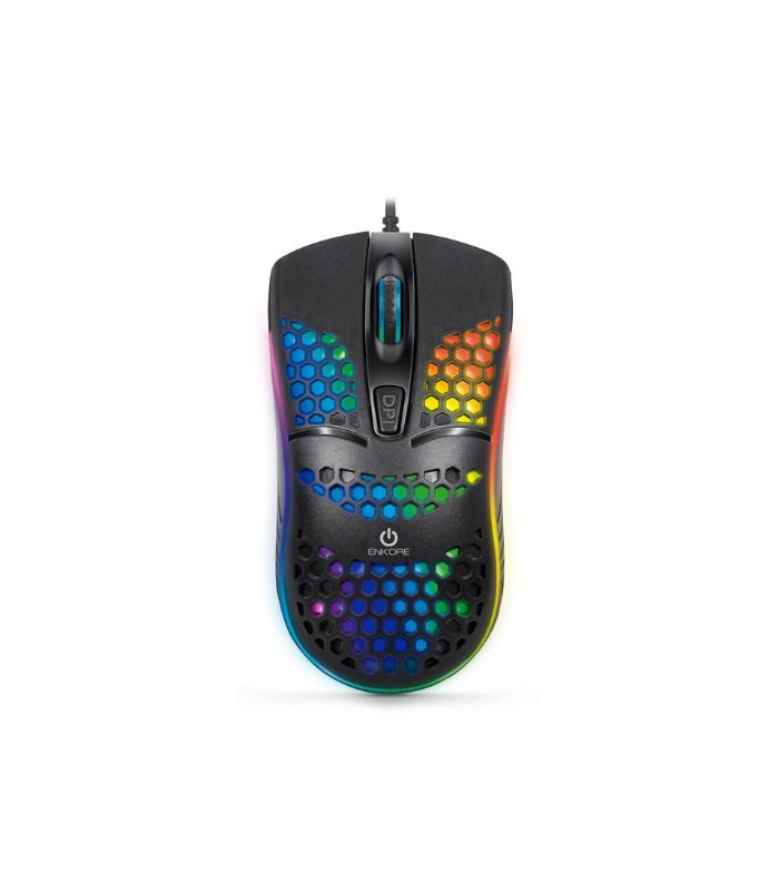 MOUSE GAMER GEOX EKM-121 USB LUCES LED RGB NEGRO