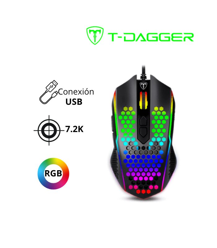 MOUSE T-DAGGER IMPERIAL T-TGM310 LIT BLACK