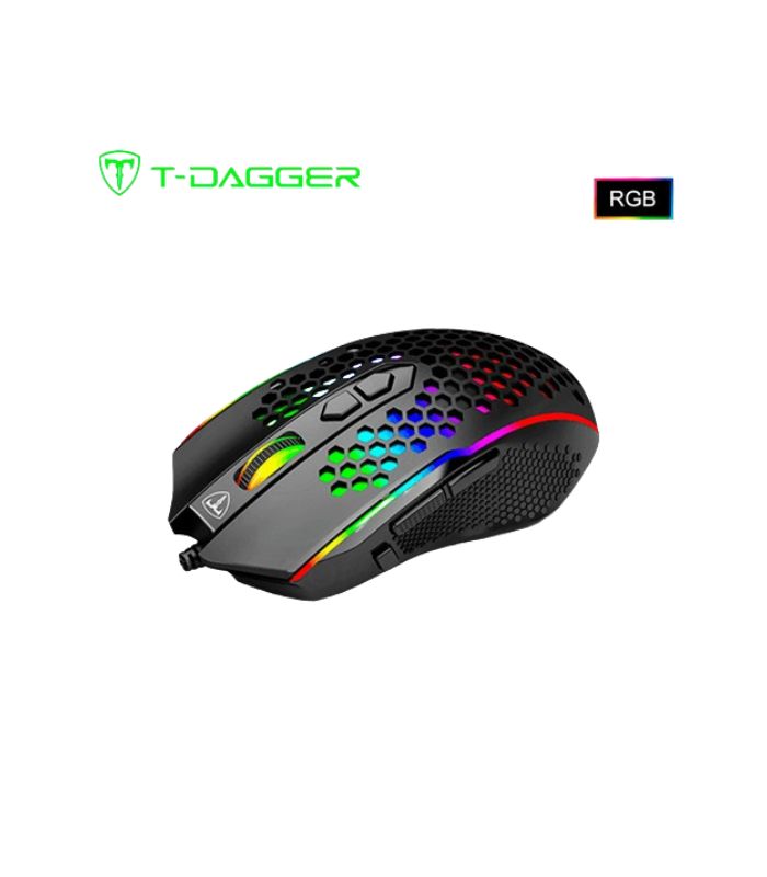 MOUSE T-DAGGER IMPERIAL BLACK GAMING V3 7,200 DPI USB