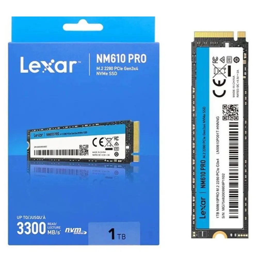 SSD, LEXAR NM610 PRO, M.2 NVME 1TB 3300MB/S