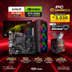 Combo PC Ryzen 5 5500 RTX 5060 SSD 500GB 16GB DDR4