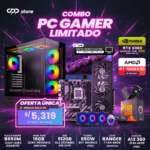 Combo PC Ryzen 7 7800X3D RTX 5060 512GB SSD 16GB RAM DDR5